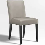 Lowe Leather Dining Chair Wood Legs