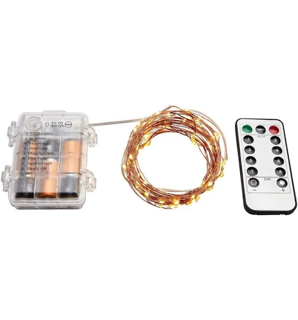 Luminar Everyday Copper Wire Lights with Remote