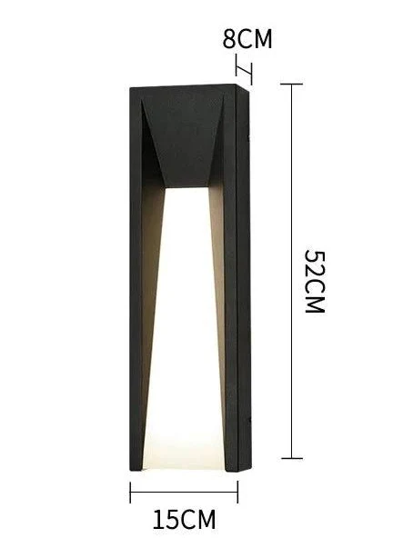 LuxelyLight Outdoor LED Wall Sconce Modern Black Design