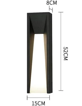 LuxelyLight Outdoor LED Wall Sconce Modern Black Design