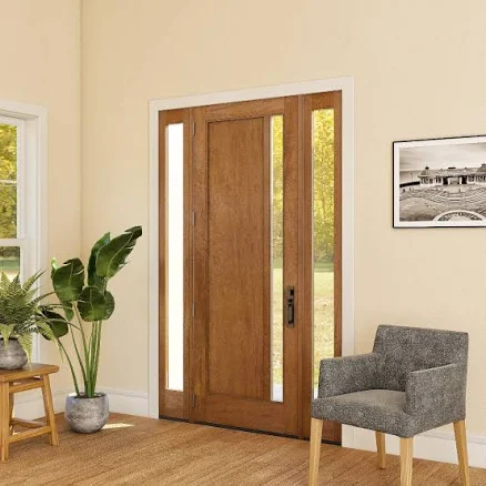 Mahogany Windermere Artistic Lite Contemporary Modern Shaker Single Door, Sideli