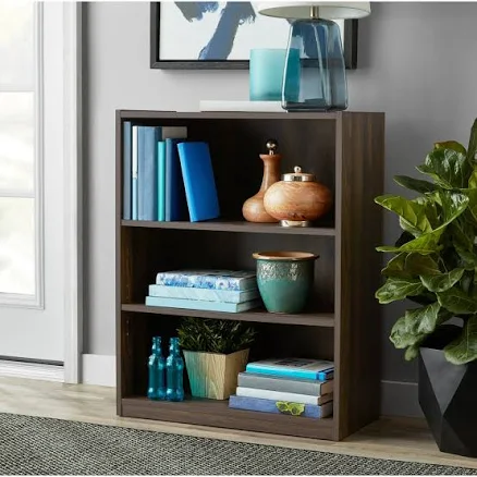 Mainstays 3-Shelf Bookcase with Adjustable Shelves