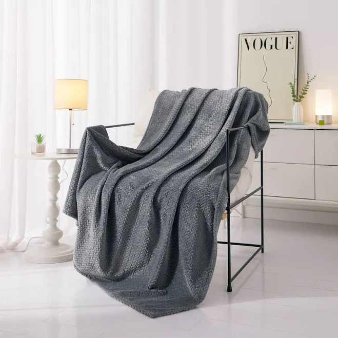 Mainstays Cozy Textured Plush Throw Blanket