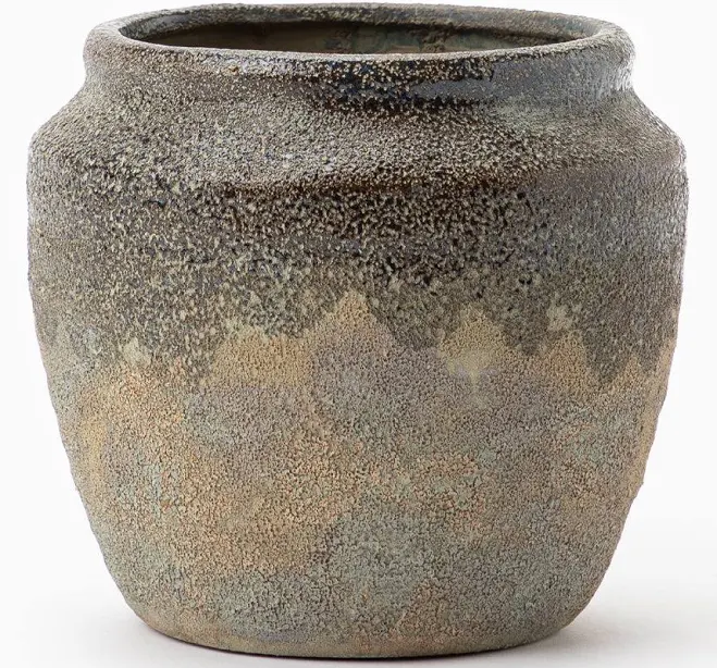 McGee & Co. | Earthy Textured Pot | Speckled Turquoise