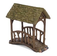 Miniature Covered Bridge Fairy Garden Accessory