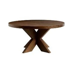 Modern Farmhouse Round Pedestal Extending Dining Table