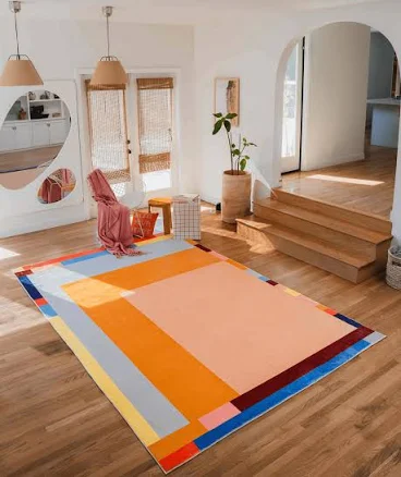 Modern Geometric Print Rug 7'x10'