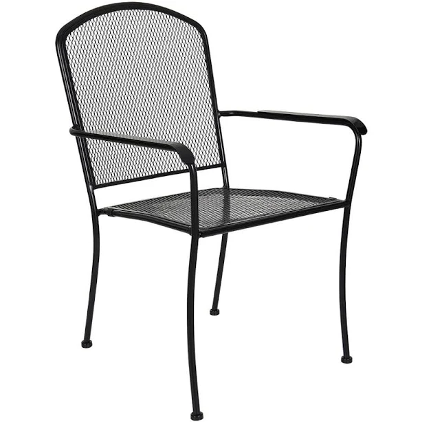 Modesto Mesh Wrought Iron Patio Chair