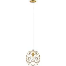 Modway Rarity Geometric Decagon Shaped Brass Pendant Light