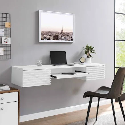Modway Render Wall Mount Office Desk