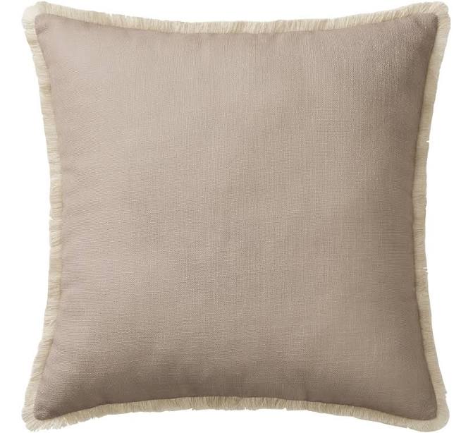 My Texas House Tan Fringe Outdoor Pillow