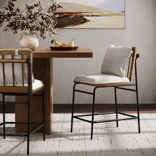 Nathan James Irie Scandinavian Counter Height Cushioned Bar Stool