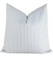 Navy Blue French Ticking Stripe Pillow Cover - Premier Prints Classic - Cozy Cot