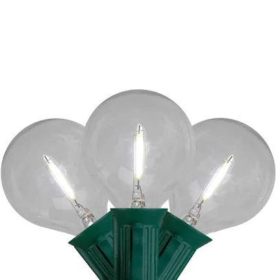 Northlight 10ct Pure White LED G50 Globe Christmas Light Set