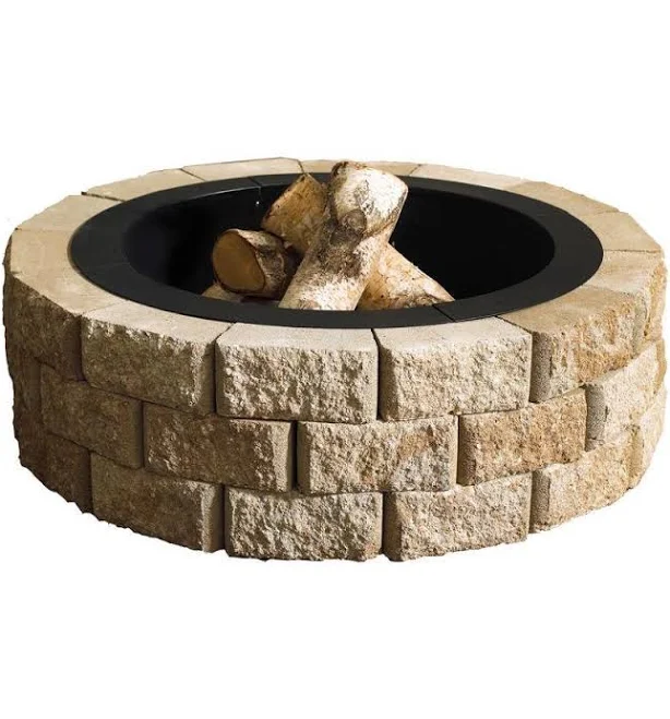 Oldcastle Hudson Stone 40 in. Round Fire Pit Kit