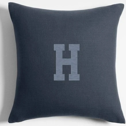 Organic Cotton Monogrammable Throw Pillow Cover
