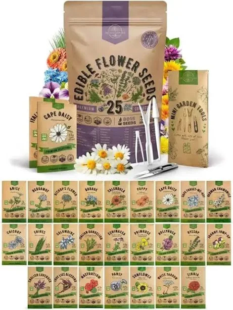 Organo Republic Edible Flower Seeds Variety Pack