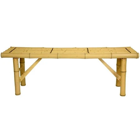 Oriental Furniture Japanese Bamboo Folding Bench
