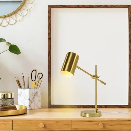 Origin 21 Adjustable Matte Brass Swing-Arm Desk Lamp