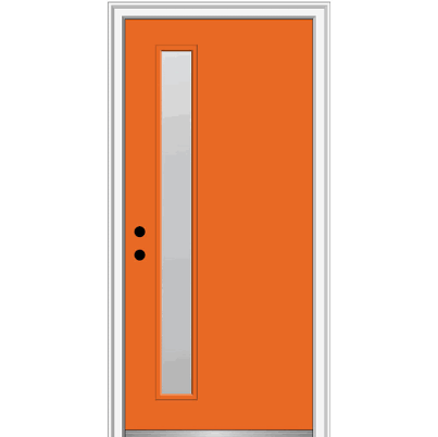 Painted Fiberglass Door 1-Lite MMI Door Door Size H x D