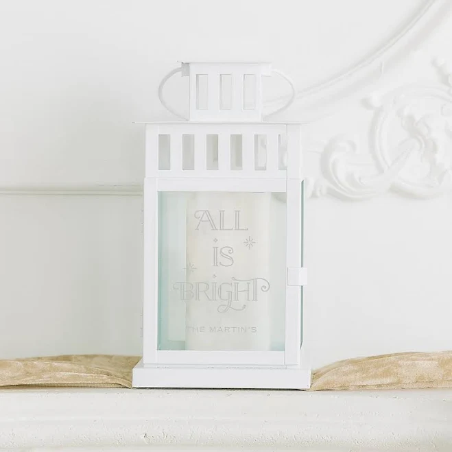 Personalized Large Square Decorative Hanging Lantern