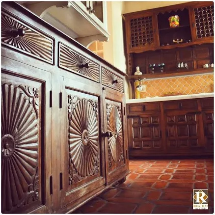 Picket Floor Tile Pattern in Spanish Mission Red Terracotta Flooring