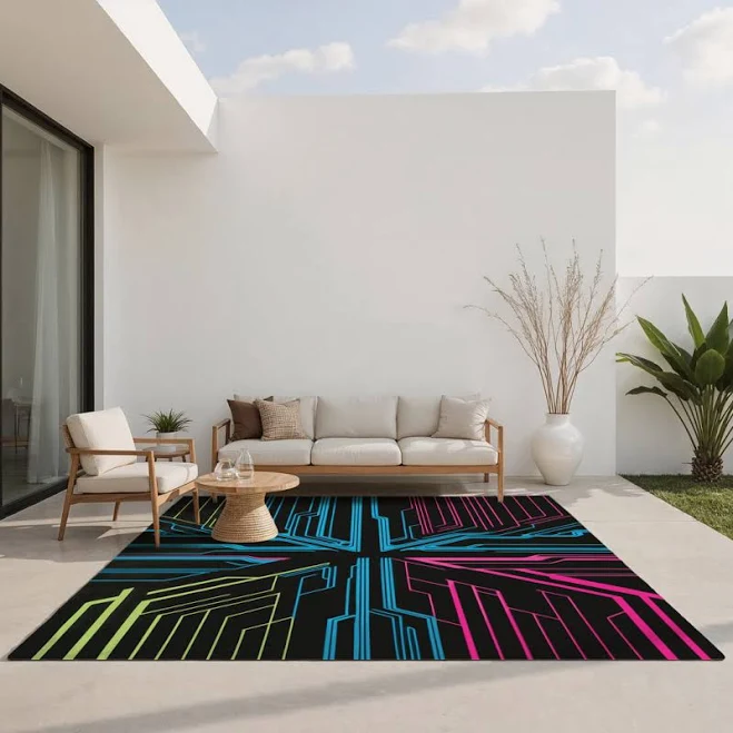 Pixelated Prism Indoor And Outdoor Area Rug Rugolution Rug Size: Rectangle 2' x 