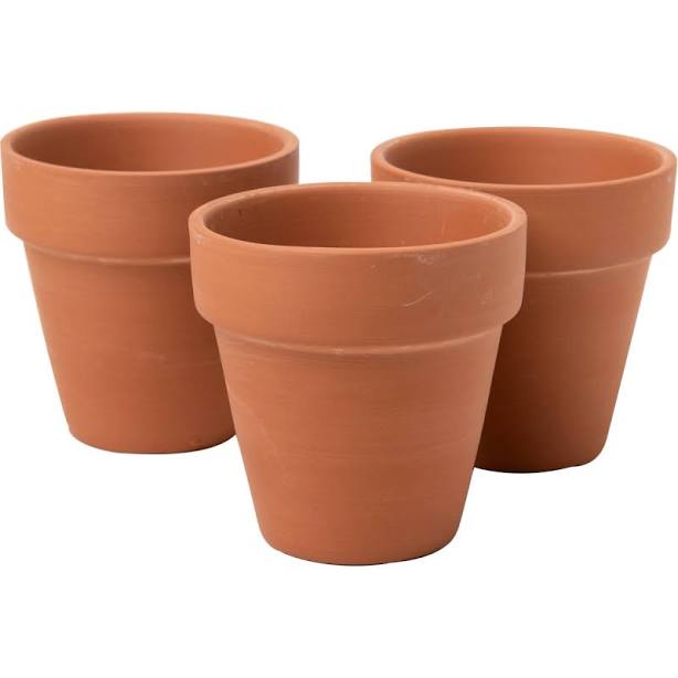 Plaid Terra Cotta Pot Set