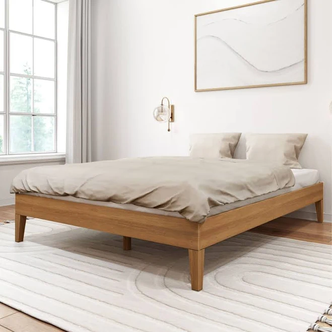 Plank+beam Solid Wood Size Platform Bed Frame