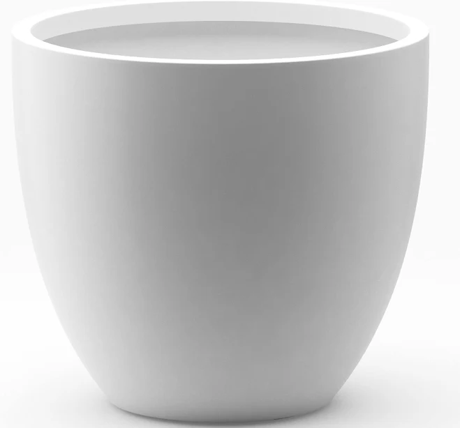 Pots Planters & More Large Round Fiberglass Tree Planter