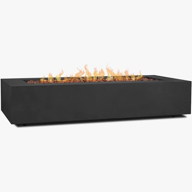 Pottery Barn Burrows Rectangular Outdoor Propane Fire Pit Table