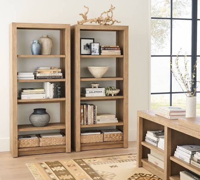 Pottery Barn Dillon Open Bookcase Set of 2