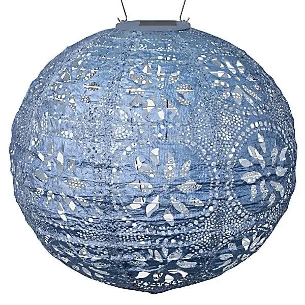 Pottery Barn Soji Stella Boho Globe Solar Outdoor Lantern
