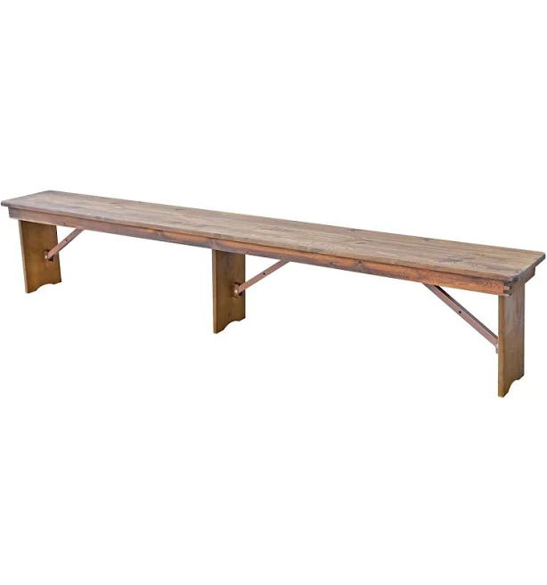 PRE Brand Rustic Wood Folding Bench