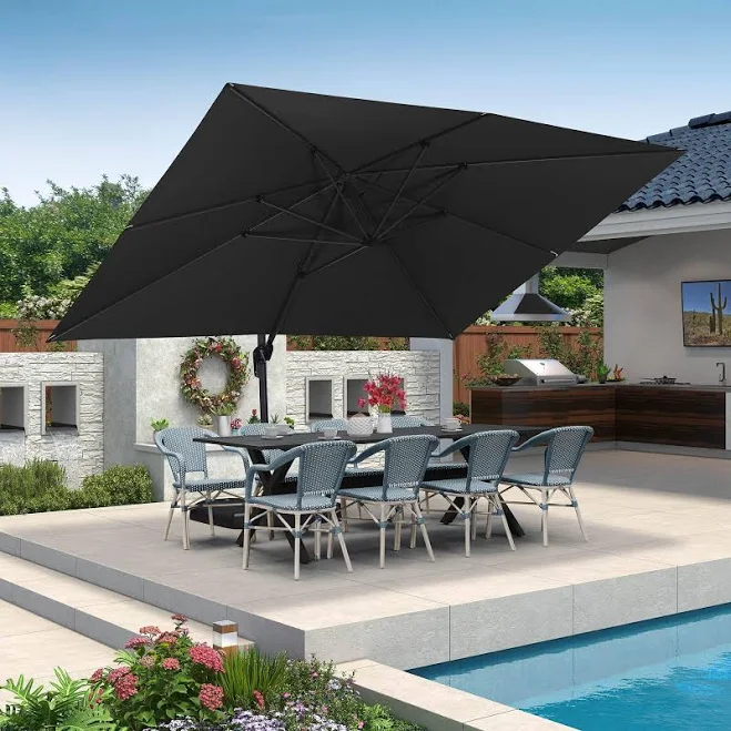 PURPLE LEAF Cantilever Durable Outdoor Patio Umbrella