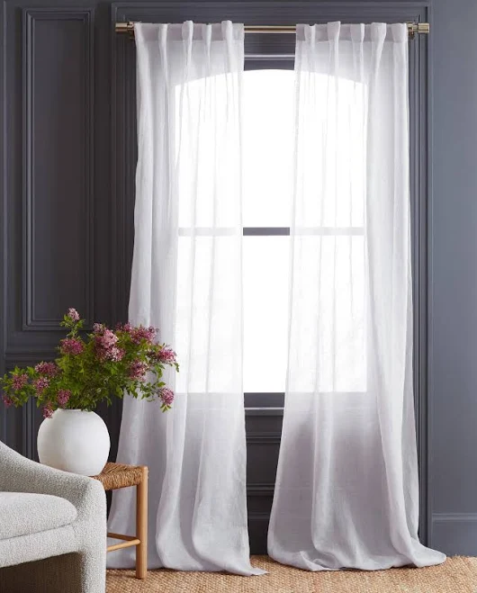 Quince European Linen Sheer Curtain Set