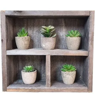 Reclaimed Wood Square Shelf