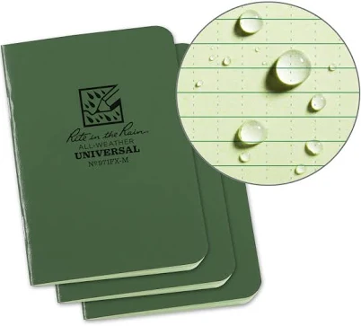 Rite in The Rain Stapled Mini Notebook 3 Pack