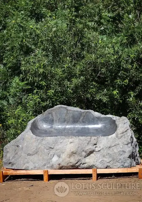 River Stone Boulder Sofa Bench Sculpture Garden Seat