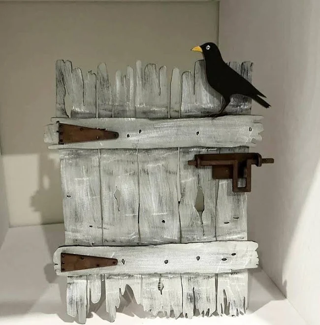 Rustic Fence Gate - Handmade Wooden Garden Gate, Farmhouse Style Outdoor Gate, C