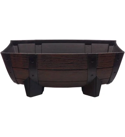 Rustic Half Barrel Planter