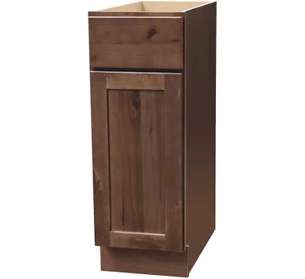 Rustic Walnut Shaker Style Base Kitchen Cabinet