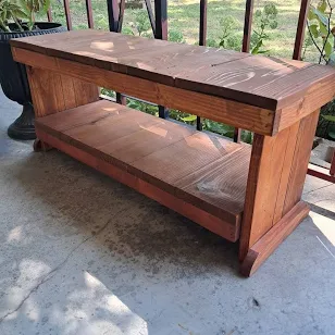 Rustic Wood Small Kids Bench Seating