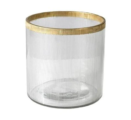 Serene Spaces Living Large Ribbed Glass Vase