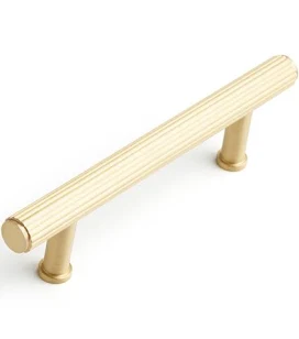 Signature Hardware Brixlee Reeded Brass Cabinet Pull