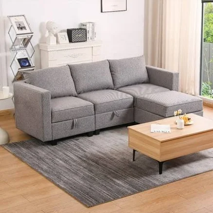 Small Modular Design Storage Sectional Sofa