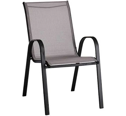 Stackable Gray Sling Patio Chair | At Home, sold by At Home