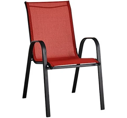 Stackable Red Sling Patio Chair | At Home, sold by At Home