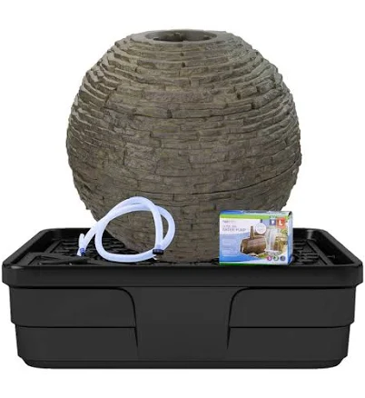 Stacked Slate Sphere Fountain Kit