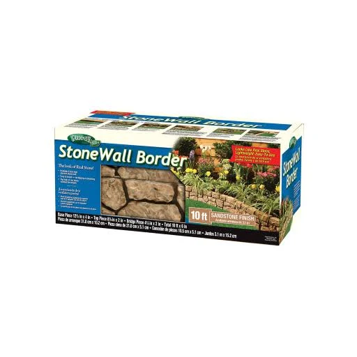 StoneWall Border Realistic 10ft Landscape & Garden 3D Edging - Easy & Flexible S
